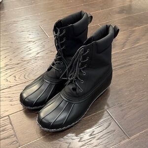 Weatherproof Black Lace-Up Men's Boots